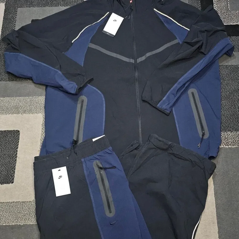 Nike Tech Men's Dri-FIT Woven Color-Block Windrunner Set - Picture 2 of 8